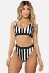 Striped Tank High Waist Bikini - EsaModa